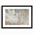 Abstract wall art featuring a modern design of colorful strokes and lines in a black frame with a white mat, perfect for contemporary home decor.
