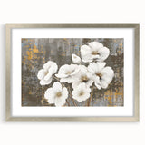 Abstract wall art framed in silver, showcasing dynamic strokes and lines in a contemporary design, ideal for modern interior decor and artistic expression.