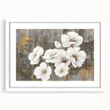 Abstract wall art featuring dynamic strokes and lines in soft pastel colors, framed with a white mat, perfect for modern home decor.
