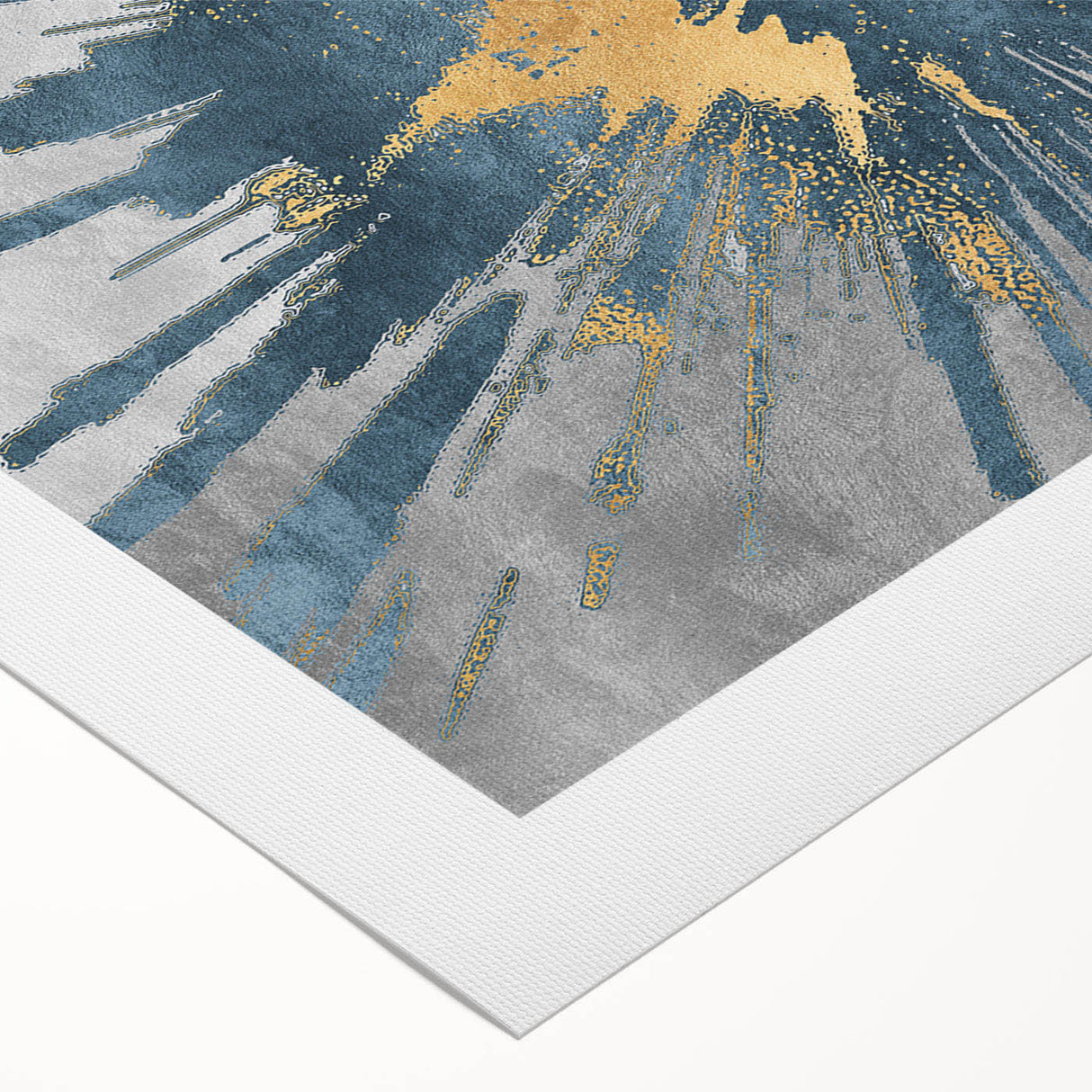 Abstract strokes and lines in vibrant colors create a modern wall art design on rolled canvas, perfect for adding a contemporary touch to any room decor.