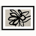 Abstract wall art featuring colorful strokes and lines, framed with a black mat, showcasing a modern design perfect for contemporary home decor.