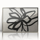 Framed wall art featuring an abstract design of colorful strokes and lines, set in a sleek silver frame, ideal for modern home decor. The vibrant colors and dynamic patterns create an eye-catching focal point for any room.