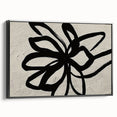 Framed wall art featuring an abstract design of colorful strokes and lines, showcasing a modern aesthetic with a black frame, ideal for contemporary home decor.