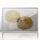 Framed acrylic wall art showcasing an abstract design with colorful strokes and lines in a modern setting, adding a vibrant touch to contemporary decor.