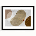 Abstract wall art featuring a modern design of colorful strokes and lines in a black frame with a mat, perfect for contemporary home decor. Ideal for enhancing living spaces.
