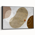 Framed canvas wall art showcasing an abstract strokes and lines design in black, emphasizing modern aesthetics and artistic flair, perfect for contemporary decor.