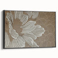 Framed canvas wall art showcasing an abstract design of colorful strokes and lines, set against a black background, perfect for modern home decor.