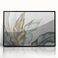 Framed acrylic wall art featuring an abstract design of colorful strokes and lines, perfect for modern home decor. The artwork showcases a vibrant blend of hues on a black background, adding a contemporary touch to any room.