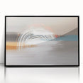 Framed black acrylic wall art featuring abstract strokes and lines design, showcasing a modern aesthetic ideal for contemporary home decor.
