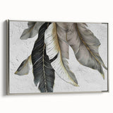 Framed wall art featuring an abstract design of strokes and lines in silver tones, showcasing a modern aesthetic suitable for contemporary decor. Ideal for enhancing living spaces.