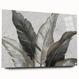 Abstract wall art design showcasing vibrant strokes and lines in a modern acrylic glass frame, highlighting a contemporary aesthetic suitable for stylish interiors.