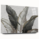 Abstract strokes and lines design wall art collection displayed from the side, showcasing its sleek acrylic glass finish, ideal for modern decor enthusiasts.