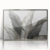 Framed wall art featuring an abstract design of colorful strokes and lines in silver acrylic, ideal for modern home decor and office spaces.