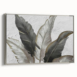 Framed canvas wall art featuring an abstract design of colorful strokes and lines in a modern silver frame, showcasing a contemporary aesthetic for home decor.