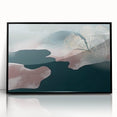 Framed abstract wall art featuring dynamic strokes and lines in black and white, ideal for modern decor, enhancing any room with contemporary elegance.