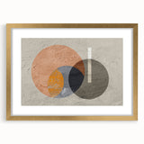 Abstract strokes and lines design in gold and black framed wall art, showcasing a modern aesthetic perfect for contemporary home decor. The mat adds elegance to the overall look.