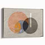 Framed canvas wall art showcasing an abstract design of intertwined strokes and lines in silver tones, perfect for modern decor, viewed from the side.