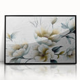 Framed wall art featuring an abstract design of colorful strokes and lines on a black background, ideal for modern home decor and artistic expression.