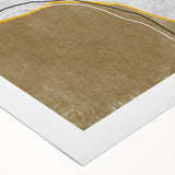 Abstract wall art featuring vibrant strokes and lines in hues of blue, orange, and yellow, printed on rolled canvas, perfect for modern decor.