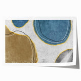 Abstract wall art print showcasing bold strokes and lines in a vibrant color palette, ideal for modern home decor. The design features layered textures and dynamic movement, enhancing any interior space with a contemporary touch. Perfect for art enthusiasts seeking a unique statement piece.