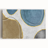 Abstract wall art featuring colorful strokes and lines on stretched canvas, showcasing a modern design ideal for contemporary home decor. This vibrant piece adds a dynamic touch to any living space or office setting.
