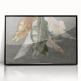 Framed wall art featuring an abstract strokes and lines design in black and white, highlighting modern aesthetics with a sleek acrylic finish, ideal for contemporary decor.