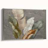 Framed canvas wall art showcasing an abstract strokes and lines design in silver tones, highlighting modern aesthetics for stylish home decor.