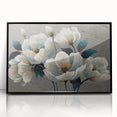 Framed acrylic wall art featuring an abstract design of colorful strokes and lines in black, perfect for modern home decor. Ideal for enhancing living spaces.