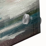 Close-up of abstract strokes and lines design in vibrant colors for wall art collection, showcasing acrylic glass texture and modern artistic style.