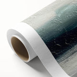 Abstract wall art design featuring vibrant strokes and lines in a modern color palette, printed on rolled canvas, ideal for contemporary home decor.