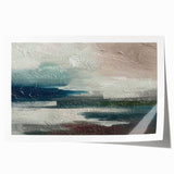 Abstract wall art print featuring dynamic strokes and lines in vibrant hues of blue, orange, and gold, perfect for modern decor and artistic expression.