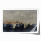 Abstract wall art print featuring vibrant strokes and lines in shades of blue, orange, and yellow, designed to enhance modern home decor. Ideal for living spaces or creative offices.