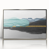 Framed abstract wall art featuring dynamic strokes and lines in shades of silver, enhancing modern decor with a sleek and sophisticated look. Perfect for stylish interiors.