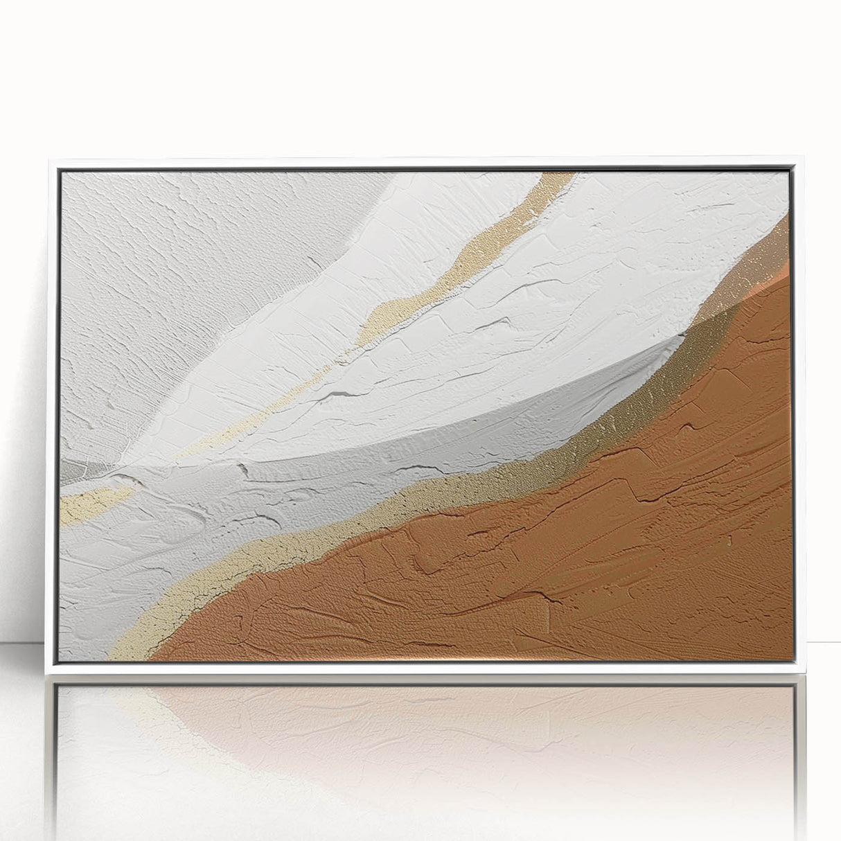 Framed wall art featuring an abstract design of colorful strokes and lines in a modern aesthetic, set against a white background, perfect for contemporary decor.