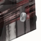 Close-up view of a modern abstract wall art piece showcasing vibrant strokes and lines in a blend of colors, designed for contemporary home decor. This acrylic glass artwork enhances any space with its dynamic design and artistic flair.