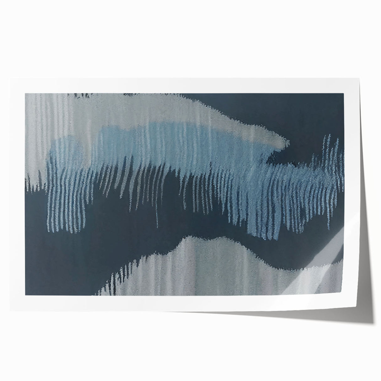 Abstract strokes and lines in vibrant colors create a modern wall art print, showcasing a dynamic design ideal for contemporary home decor. Perfect for adding a splash of creativity to any space, this rolled print is designed for easy framing and display.