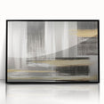 Framed wall art featuring an abstract design of colorful strokes and lines, set against a black background, perfect for modern home decor.