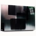 Abstract wall art featuring vibrant strokes and lines in bold colors, displayed in a sleek acrylic glass frame with visible mounting pins, ideal for modern decor.