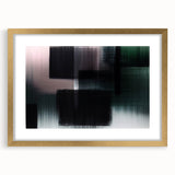 Abstract wall art featuring dynamic strokes and lines in a gold-framed design, showcasing a modern aesthetic. Ideal for contemporary home decor settings.