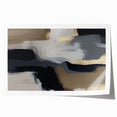 Colorful abstract strokes and lines in a modern wall art design, showcasing vibrant hues of blue, pink, and yellow on a rolled canvas print, perfect for contemporary decor.