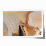 Abstract wall art print showcasing an intricate design of colorful strokes and lines, perfect for modern decor, rolled and ready for framing.