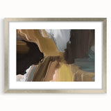 Abstract strokes and lines design wall art in a silver frame with matting, showcasing a modern aesthetic perfect for contemporary decor. The artwork features vibrant colors and dynamic patterns that enhance any living space.