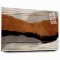 Abstract wall art print showcasing a vibrant design of colorful strokes and lines, elegantly displayed in acrylic glass with pins, perfect for modern decor.