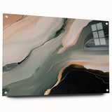 Abstract wall art featuring vibrant strokes and lines in a variety of colors, displayed in an acrylic frame with pins, perfect for modern home decor.