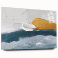 Acrylic glass wall art showcasing an abstract design of colorful strokes and lines, elegantly displayed with pins. Ideal for modern home decor and artistic interiors.