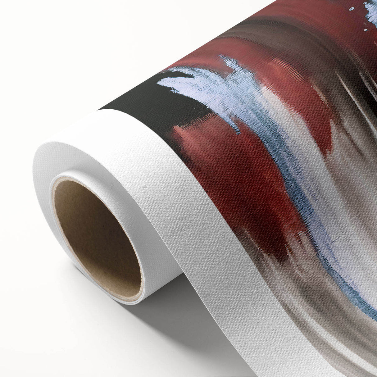 Abstract strokes and lines design on rolled canvas wall art, showcasing vibrant colors and dynamic patterns, ideal for modern home decor and artistic spaces.