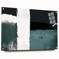 Abstract wall art featuring colorful strokes and lines, displayed in an elegant acrylic frame with pins, showcasing a modern design perfect for contemporary decor.