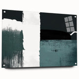 Abstract wall art featuring colorful strokes and lines, displayed in an elegant acrylic frame with pins, showcasing a modern design perfect for contemporary decor.