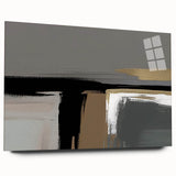 Abstract wall art showcasing vibrant strokes and lines in a modern design, displayed in a sleek acrylic frame, highlighting artistic creativity and elegance.