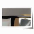 Abstract wall art print showcasing vibrant strokes and lines in shades of blue, yellow, and orange, designed for modern home decor, rolled for easy framing.